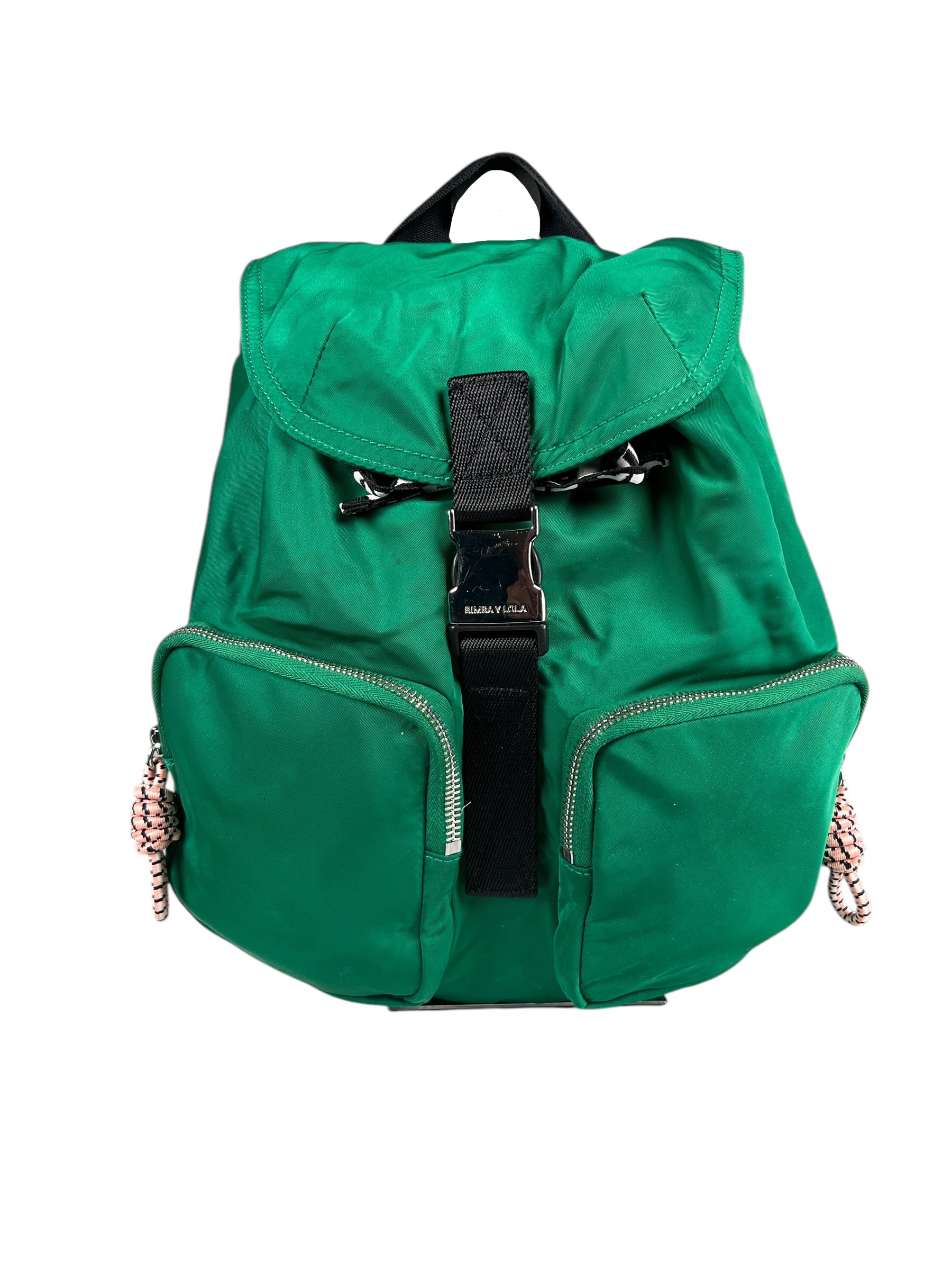 Bimba Y Lola Mochila Verde Medium Black Nylon Backpack
