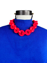 Collar Cadenas Rosado Fluorescente