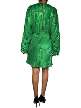 Vestido Plisado Con Lentejuelas