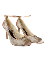 Zapatos Peep Toe con Strass