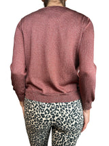 Sweater Burdeo Fibras Metalizadas