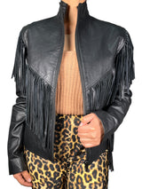 Chaqueta Cuero Flecos