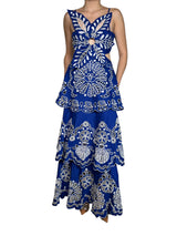 Vestido Blue Flower Richelieu