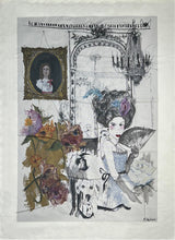 Canvas Impresa El Perro El Gato Y Las Flores