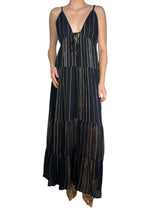 Vestido Negro Detalles Multicolor