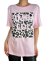 Polera Rosa Estampada