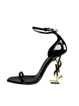 Sandalias Opyum De Charol Con Tacón Dorado