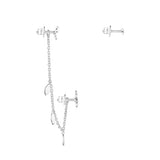 Aros Cadena Hojas De Plata Fragile Nature