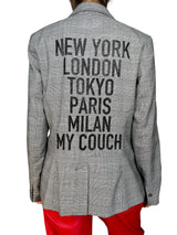 Blazer pied de poule gris