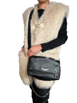 Bandolera Cuero Negra