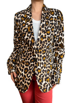 Blazer lino animal print