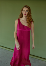 Vestido Seda Satinado