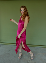 Vestido Seda Satinado