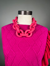 Collar Eslabón Fucsia