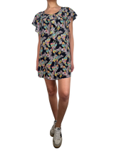 Vestido Mini Seda Pájaros