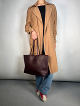 Cartera Cuero Burdeo