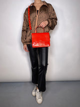 Bandolera Efecto Cocodrilo Charol