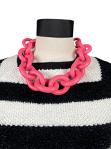 Collar Eslabón Rosa