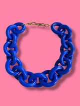 Collar Eslabón Azul Rey