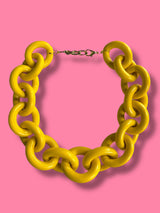 Collar Eslabón Amarillo