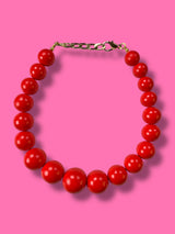 Collar Esferas Rojo