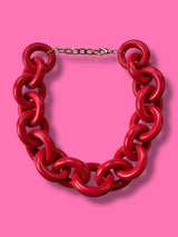 Collar Eslabón Rojo Sandia