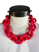 Collar Eslabón Rojo Sandia