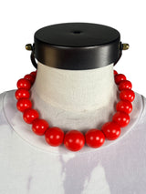 Collar Esferas Rojo
