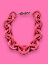 Collar Eslabón Rosa