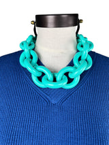 Collar Eslabón Verde Agua