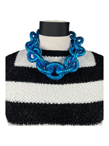 Collar Eslabón Azul Metallic