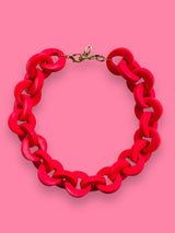 Collar Cadenas Pink Fluorescente