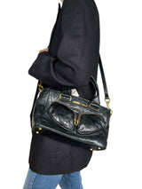 Bolso tote Pocket mediano piel negro
