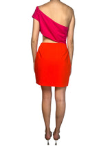 Vestido Asimétrico Bicolor