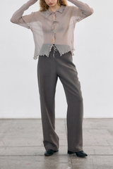 Pantalón Pretina Curva - Humo