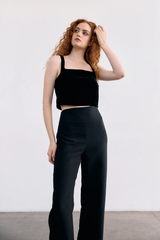 Pantalón Pretina Curva - Ónix