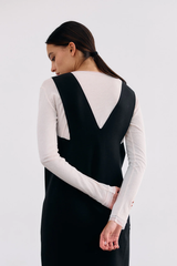 Vestido Escote V - Ónix