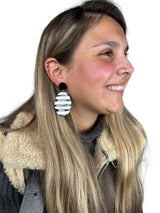 Aros Blancos Franjas Negras