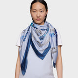 Pañuelo cuadrado azul piedra T Manifesto