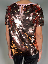 Polera Lentejuelas Rosa Gold