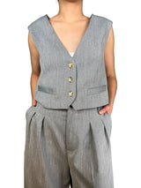 Set Gris Detalles Metalizados