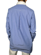 Camisa Rayas Azules Aplicación Cuello