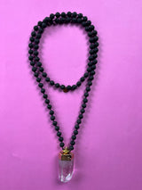 Collar Piedra Volcánica Cuarzo Gigante