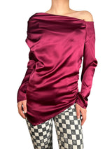 Blusa Burdeo Seda