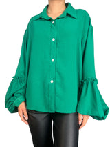 Blusa Mangas Aglobadas