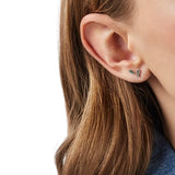 Aros Cadena Hojas De Plata Fragile Nature