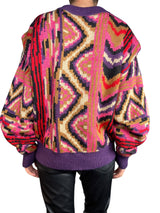 Sweater Red Stripes Patches