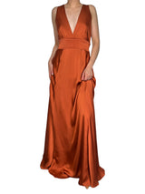 Vestido Terracota Satinado