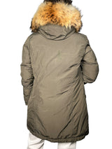 Parka con Capucha Piel