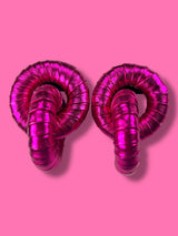 Aros Fucsia Metallic Mini